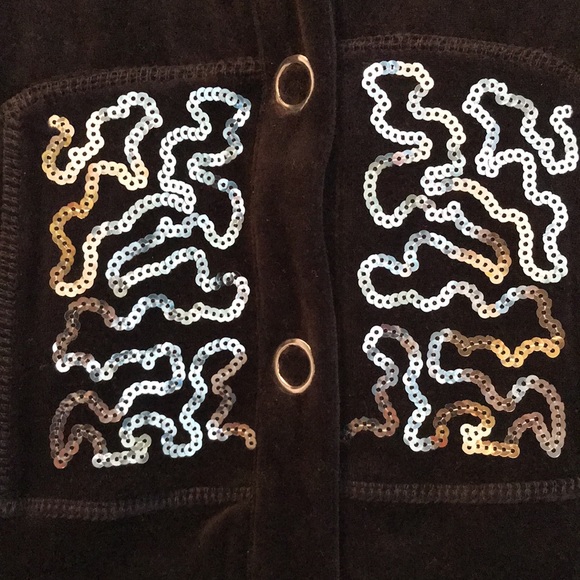 OPAQUE CASUALS LARGE BLACK VELOUR JACKET🆕 - Picture 4 of 12